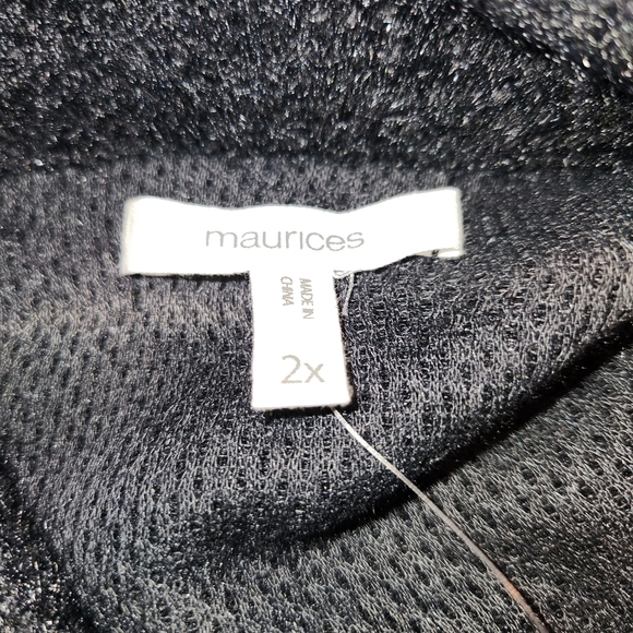NWT Maurices Black Cowl Neck Cross Front Sweater Size 2X Super Soft & Unique - Picture 4 of 10